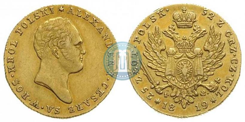 Picture 25 złotych 1819 year IB 
