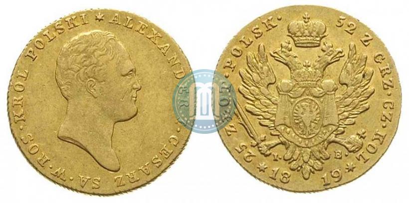 Picture 25 złotych 1819 year IB 