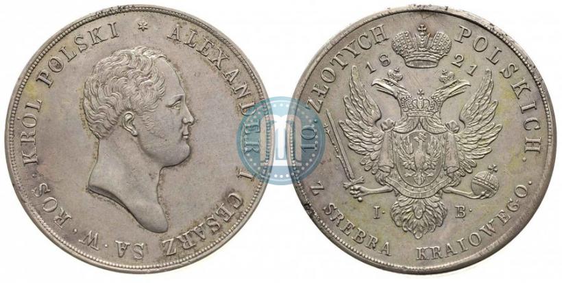Picture 10 złotych 1821 year IB 