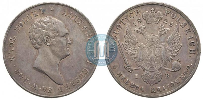 Picture 10 złotych 1823 year IB 