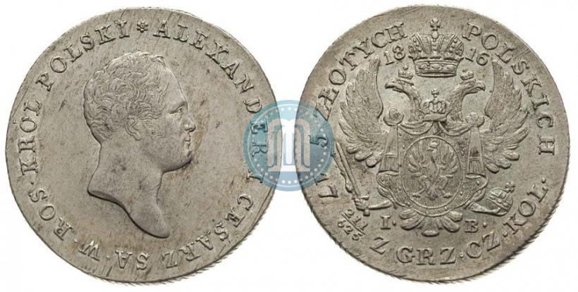 Picture 5 złotych 1816 year IB 