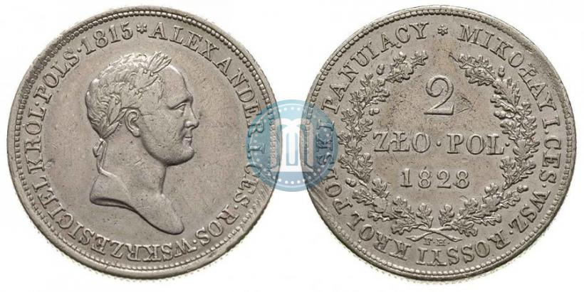 Picture 2 złote 1828 year FH 