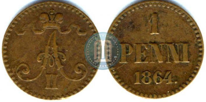 Picture 1 penni 1864 year  