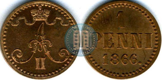 Picture 1 penni 1866 year  