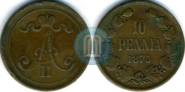 Picture 10 pennia 1875 year  