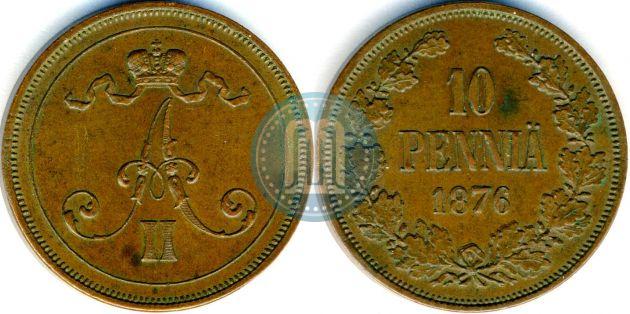 Picture 10 pennia 1876 year  