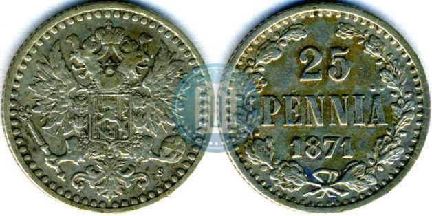 Picture 25 pennia 1871 year S 