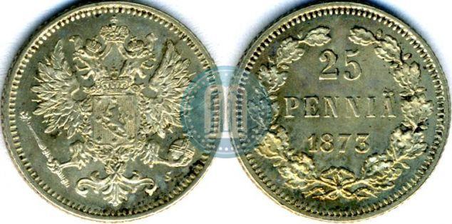 Фото 25 пенни 1873 года S 
