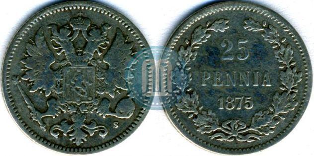 Picture 25 pennia 1875 year S 