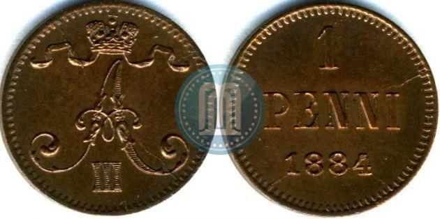 Фото 1 пенни 1884 года  