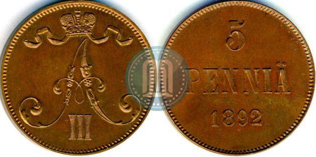 Фото 5 пенни 1892 года  