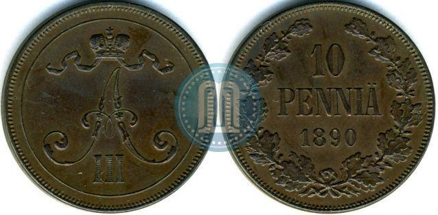 Фото 10 пенни 1890 года  