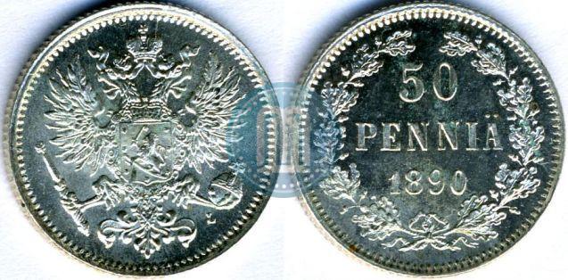 Picture 50 pennia 1890 year L 