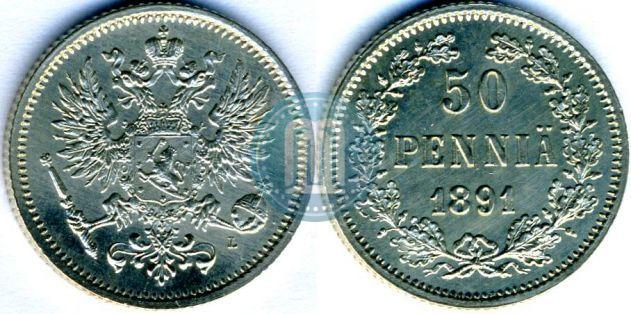 Фото 50 пенни 1891 года L 