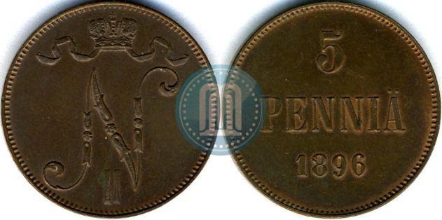 Фото 5 пенни 1896 года  