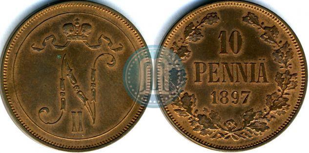Фото 10 пенни 1897 года  