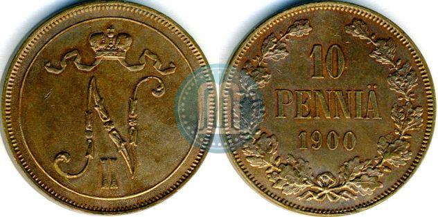 Фото 10 пенни 1900 года  