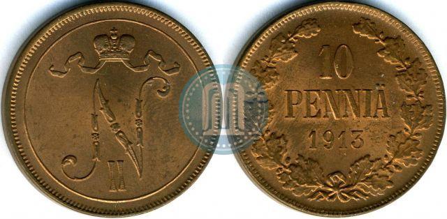 Picture 10 pennia 1913 year  