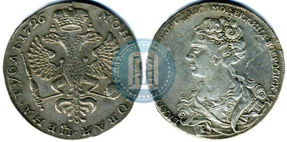 Picture 1 rouble 1726 year  "Moscow type, portrait turned to the left"