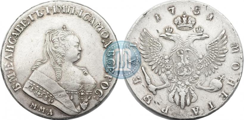 Picture 1 rouble 1751 year ММД-А 