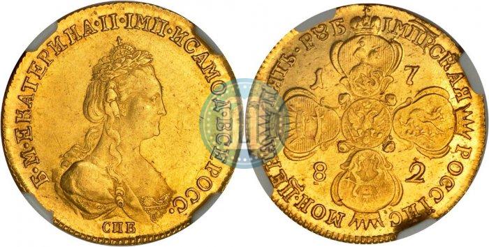 Picture 5 roubles 1782 year СПБ 