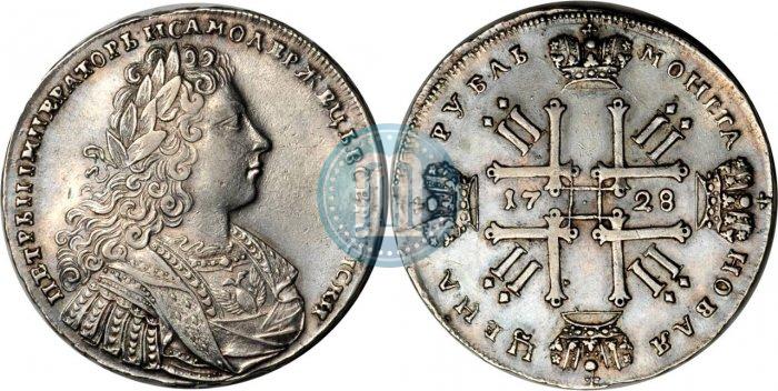 Фото 1 рубль 1728 года  "Тип 1728"