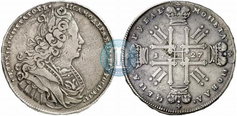 Picture 1 rouble 1727 year  "Moscow type"
