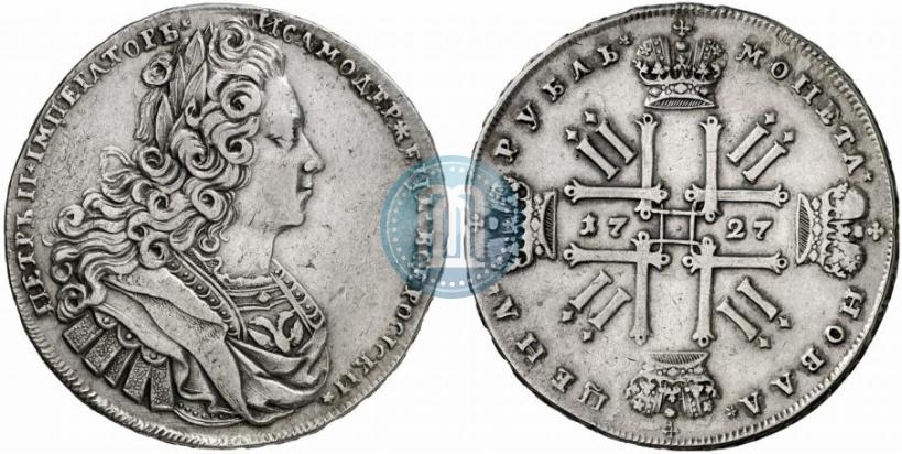 Picture 1 rouble 1727 year  "Moscow type"