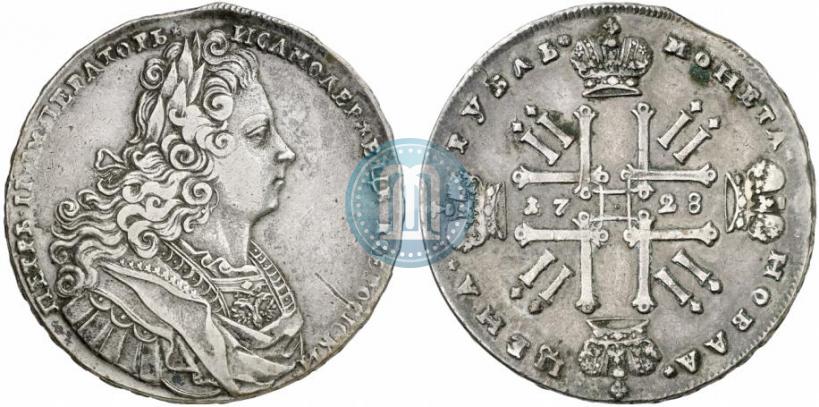Фото 1 рубль 1728 года  "Тип 1727"
