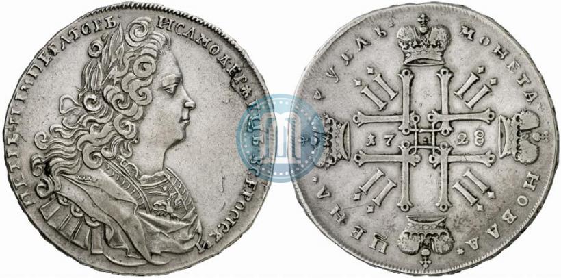 Фото 1 рубль 1728 года  "Тип 1727"