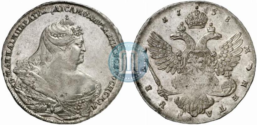 Picture 1 rouble 1738 year  "Moscow type"