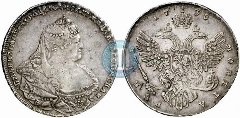 Picture 1 rouble 1738 year  "Moscow type"