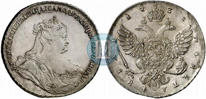 Picture 1 rouble 1738 year  "Petersburg type"