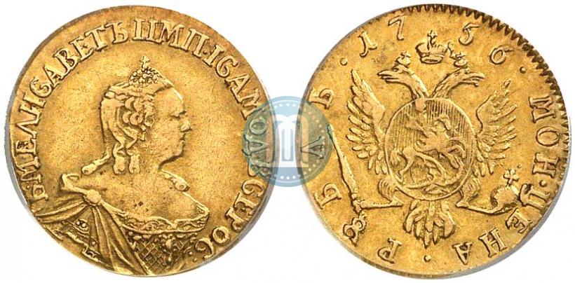 Фото 1 рубль 1756 года  