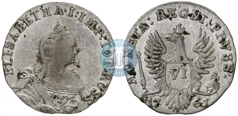 Picture 6 groszy 1761 year  