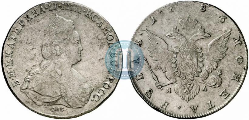 Picture 1 rouble 1786 year СПБ-ЯА 