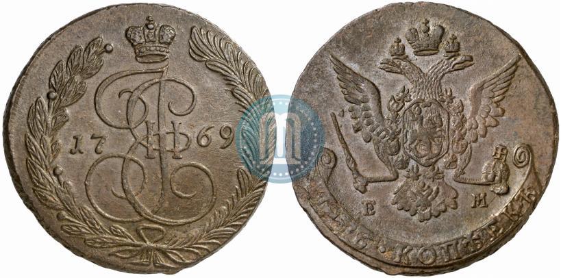Фото 5 копеек 1769 года ЕМ 