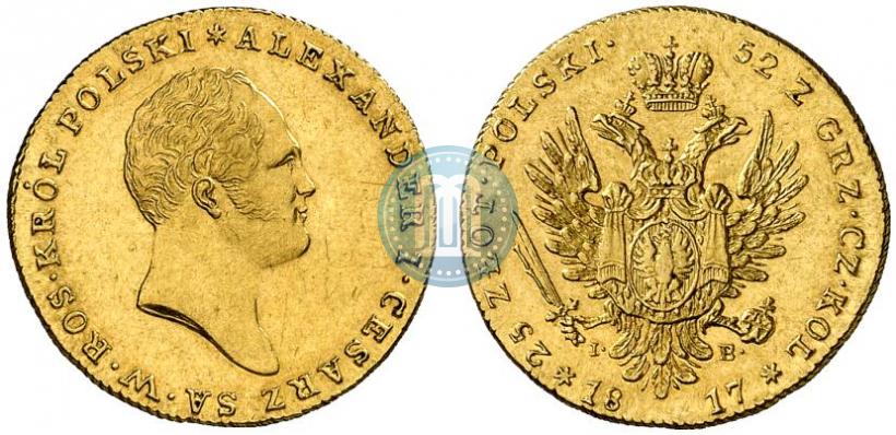 Picture 25 złotych 1817 year IB 