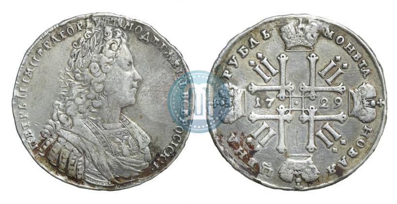 Фото 1 рубль 1729 года  "Тип 1728"