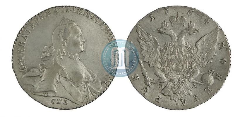 Фото 1 рубль 1764 года СПБ-СА 