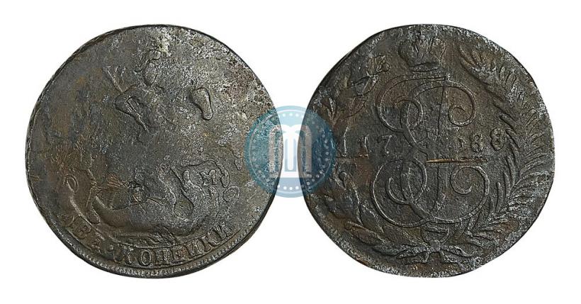 Фото 2 копейки 1788 года ТМ 