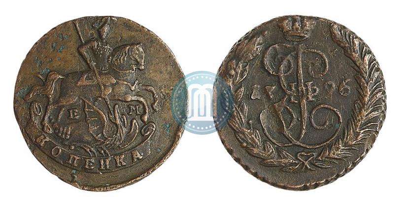 Фото 1 копейка 1796 года ЕМ 