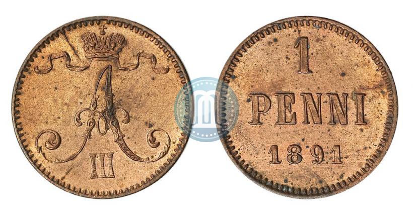 Picture 1 penni 1891 year  