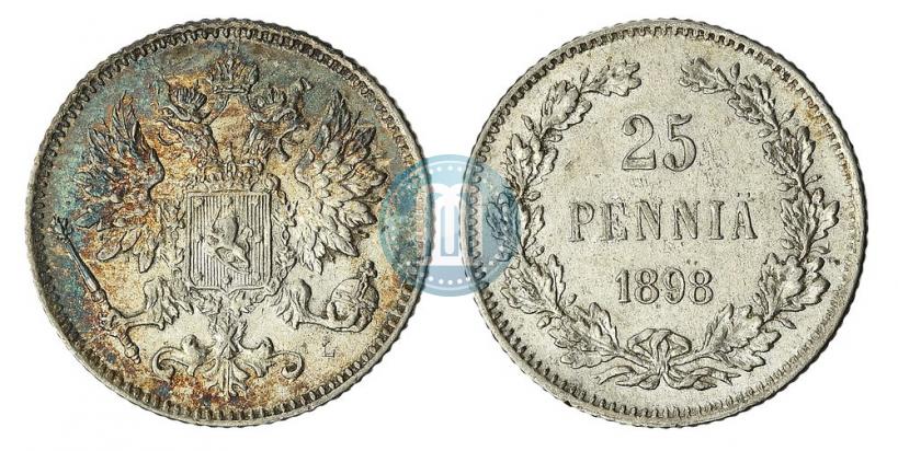 Picture 25 pennia 1898 year L 