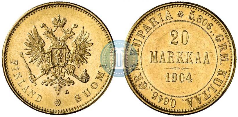 Picture 20 markkaa 1904 year L 