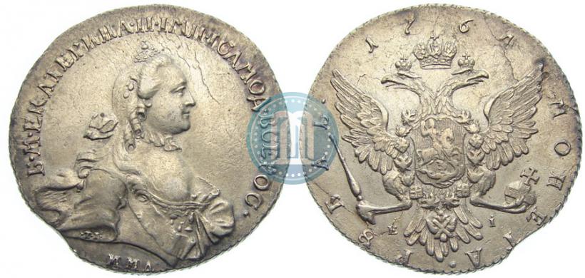 Picture 1 rouble 1764 year ММД-EI 