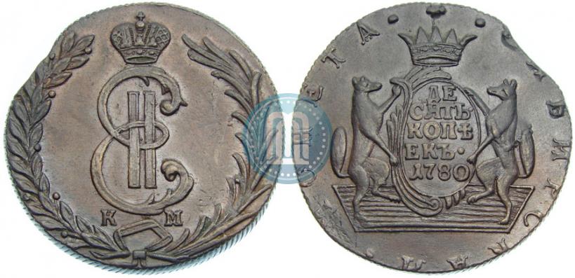 Picture 10 kopecks 1780 year КМ 
