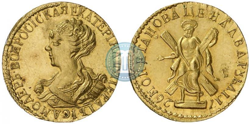 Фото 2 рубля 1726 года  
