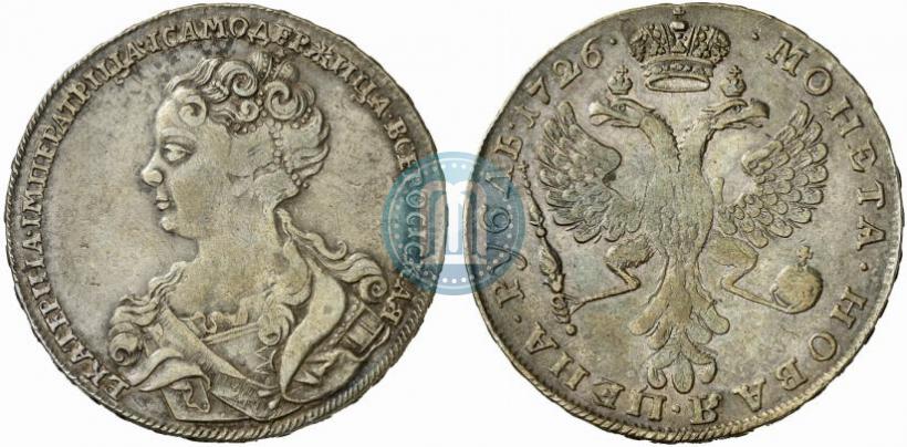 Picture 1 rouble 1726 year  "Moscow type, portrait turned to the left"
