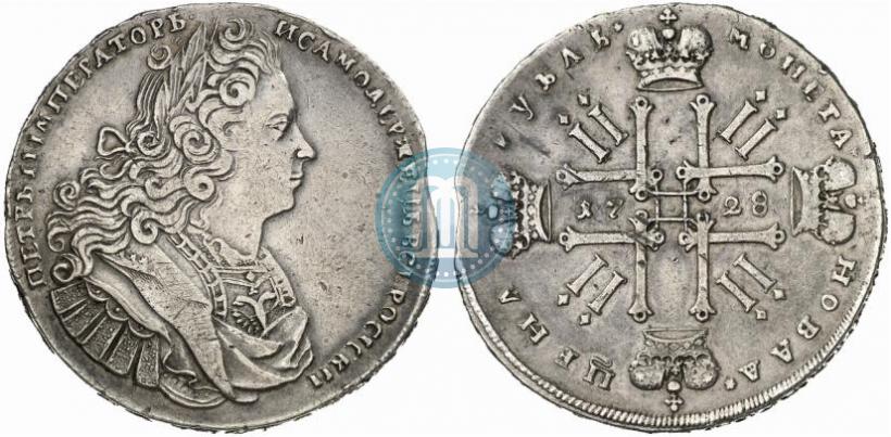 Picture 1 rouble 1728 year  "Type of 1727"
